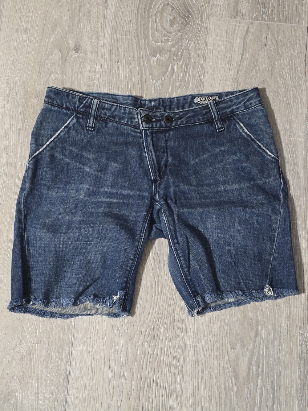 Volcom Two-Tone Blue Denim Shorts